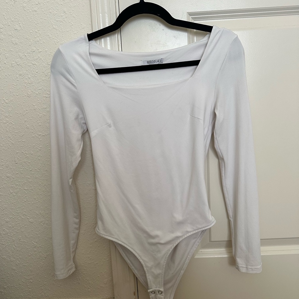 White Long Sleeve Bodysuit